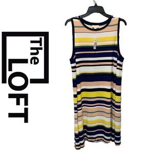 NWT The loft multicolor striped casual slip on dress size XL